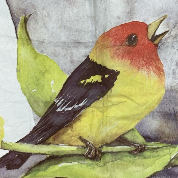 Spring Bloom Garden‎ Pole Flag. Nylon 29x42.  DOUBLE SIDED Tulips, Birds, Bees, - Picture 5 of 14